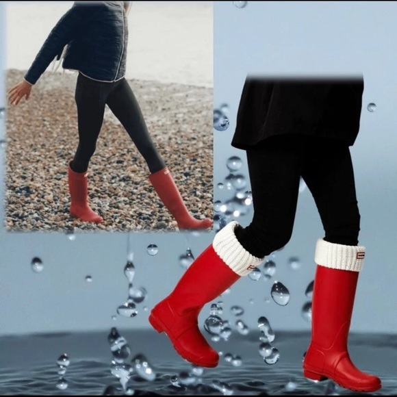 ❣️SOLD❣️Hunter Original Tall Red Rain Boots NIB - Picture 3 of 9